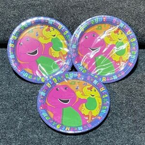 Barney And Friends Birthday Party 7" Paper Plates 6 Count 3 packs 18 total Retro